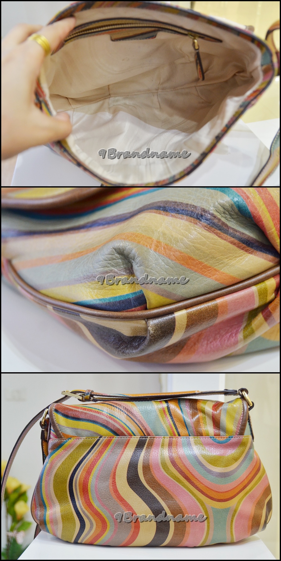 Paul Smith cross body bag Vintage Swirl กระเป๋าสะพายยาวไซส์กลาง สี